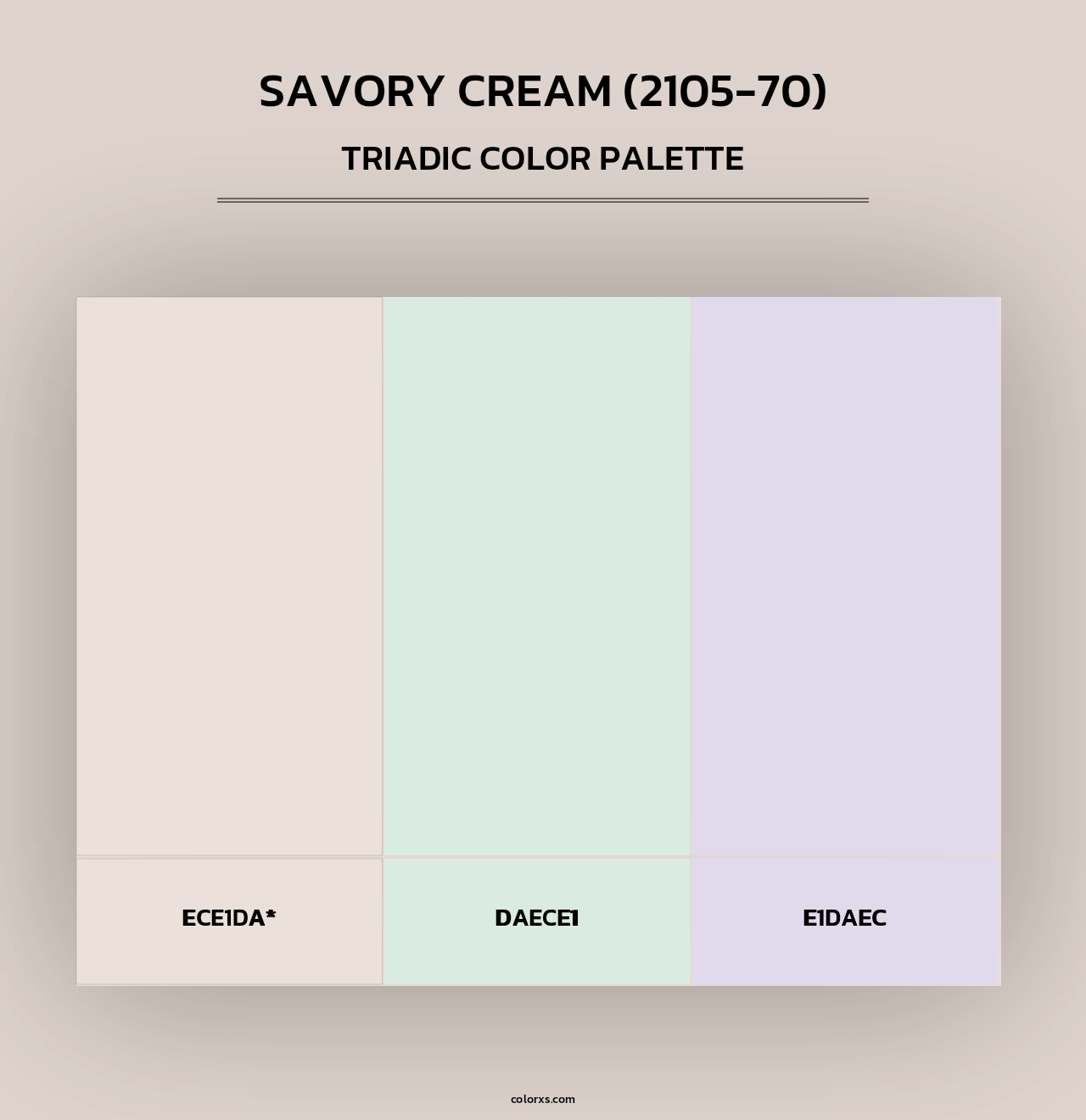 Savory Cream (2105-70) - Triadic Color Palette