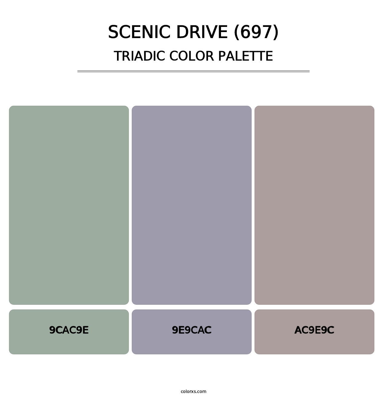 Scenic Drive (697) - Triadic Color Palette