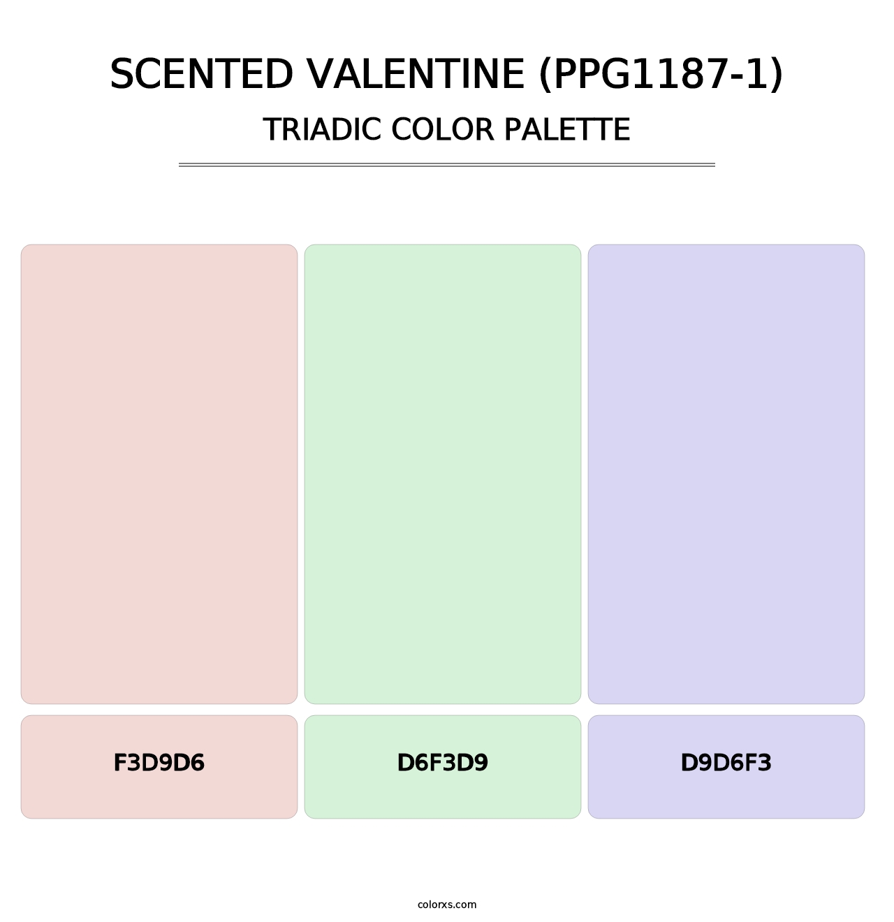 Scented Valentine (PPG1187-1) - Triadic Color Palette