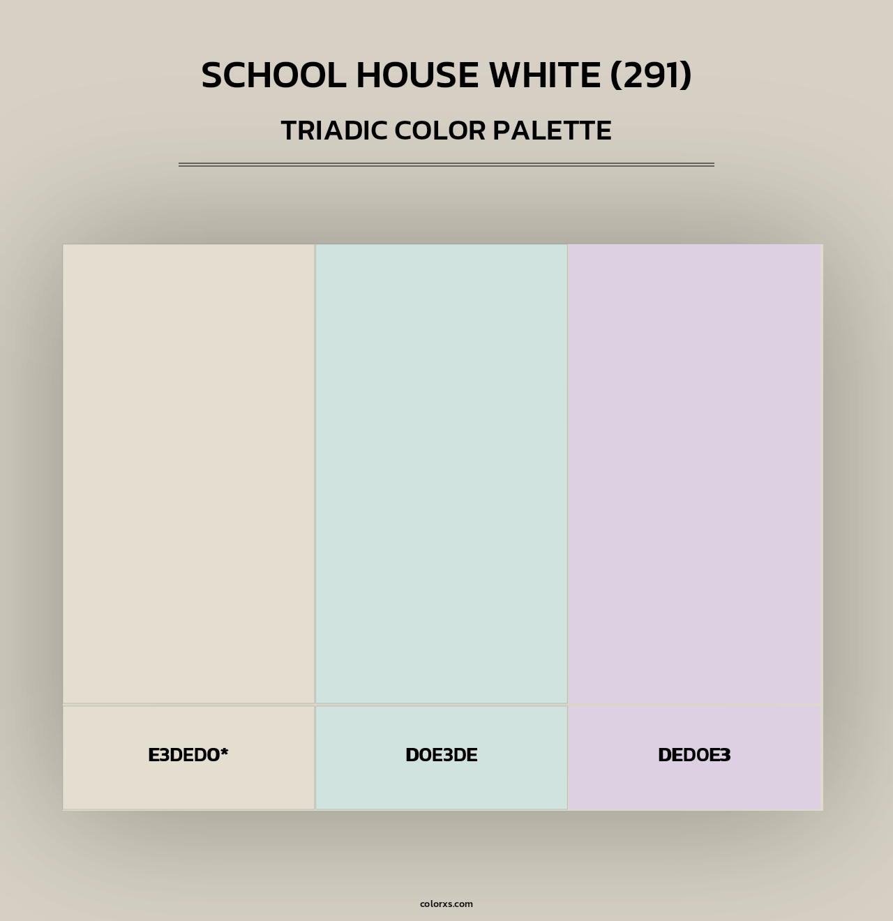 School House White (291) - Triadic Color Palette