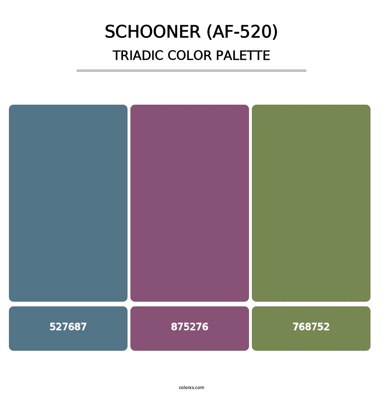 Schooner (AF-520) - Triadic Color Palette