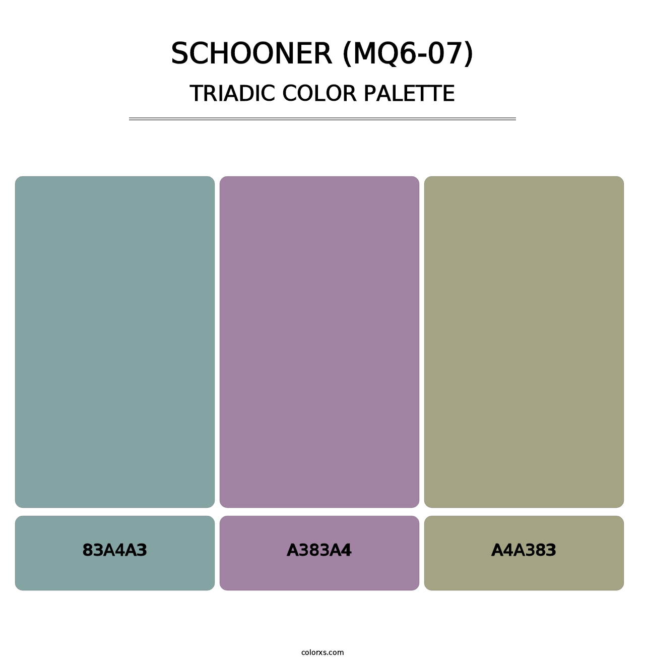 Schooner (MQ6-07) - Triadic Color Palette