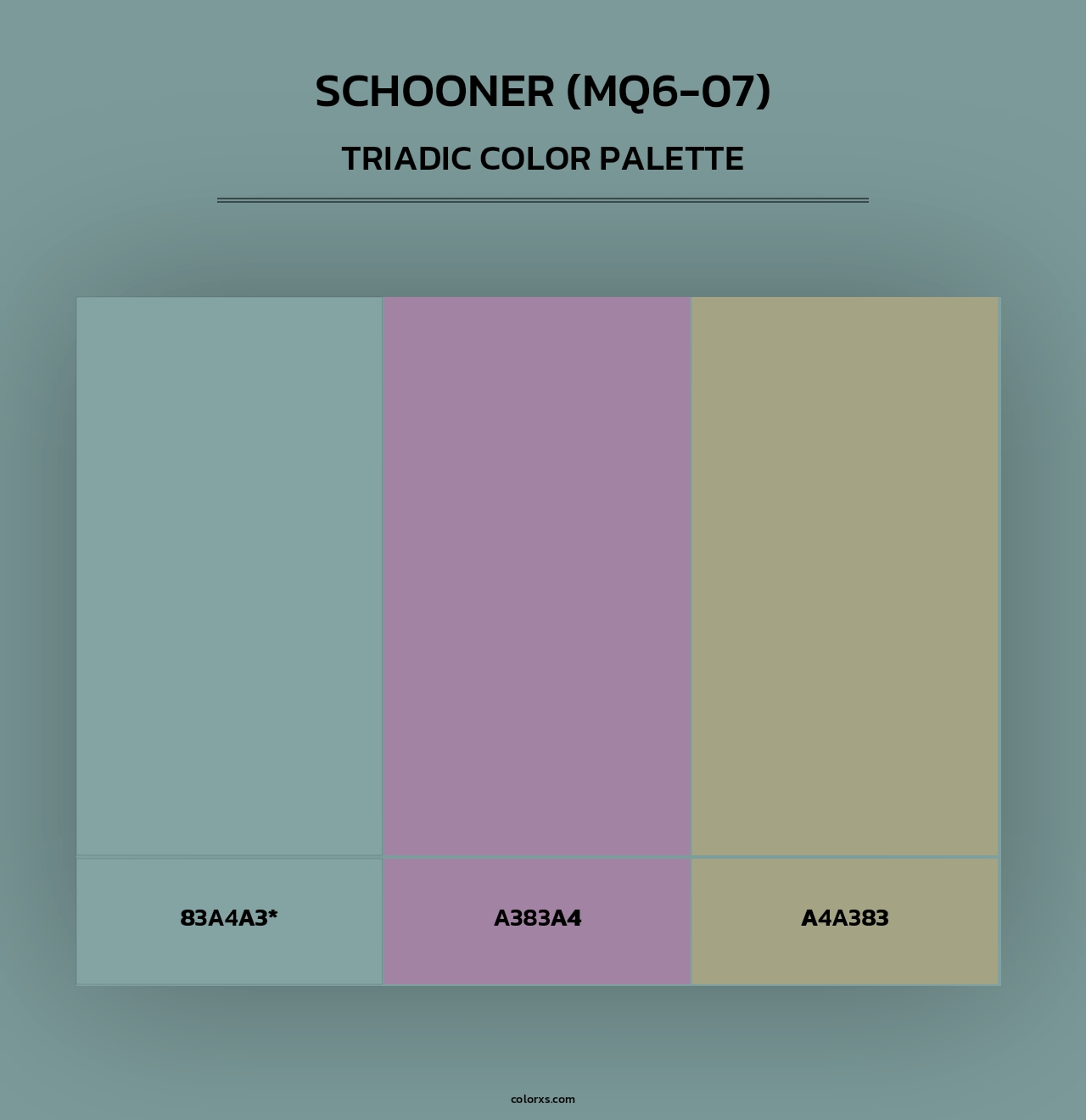 Schooner (MQ6-07) - Triadic Color Palette