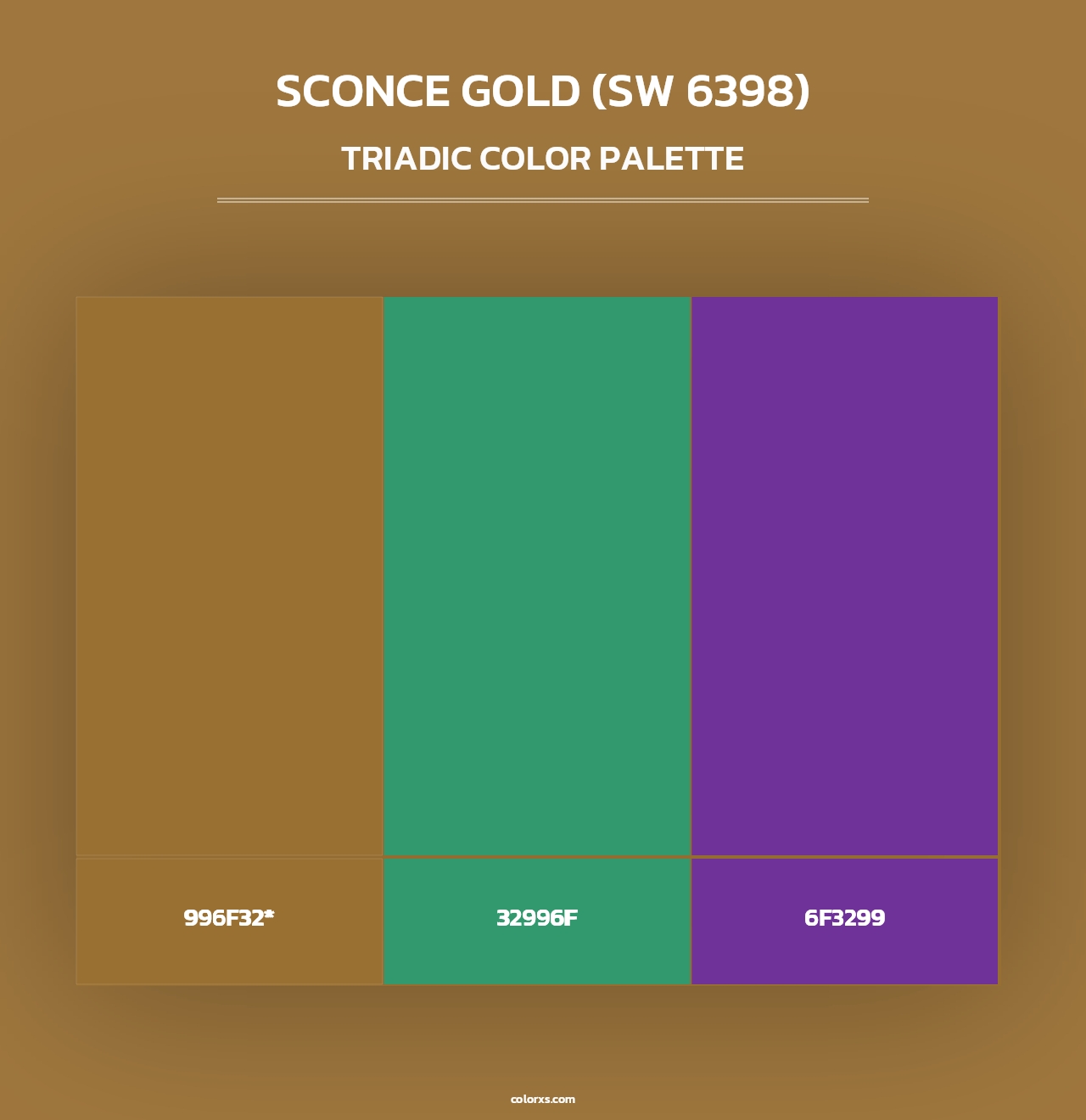 Sconce Gold (SW 6398) - Triadic Color Palette