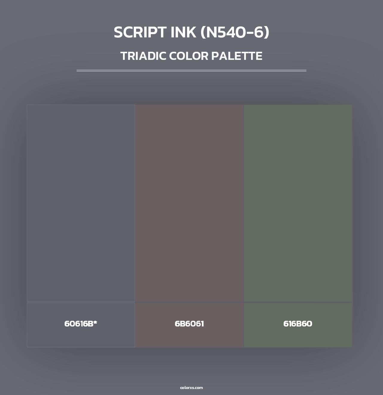 Script Ink (N540-6) - Triadic Color Palette
