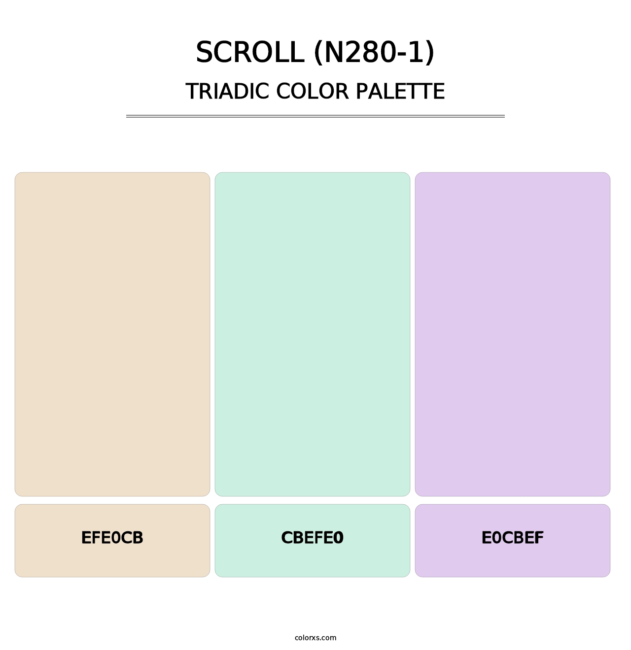 Scroll (N280-1) - Triadic Color Palette