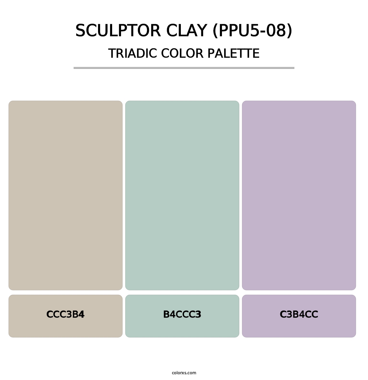 Sculptor Clay (PPU5-08) - Triadic Color Palette