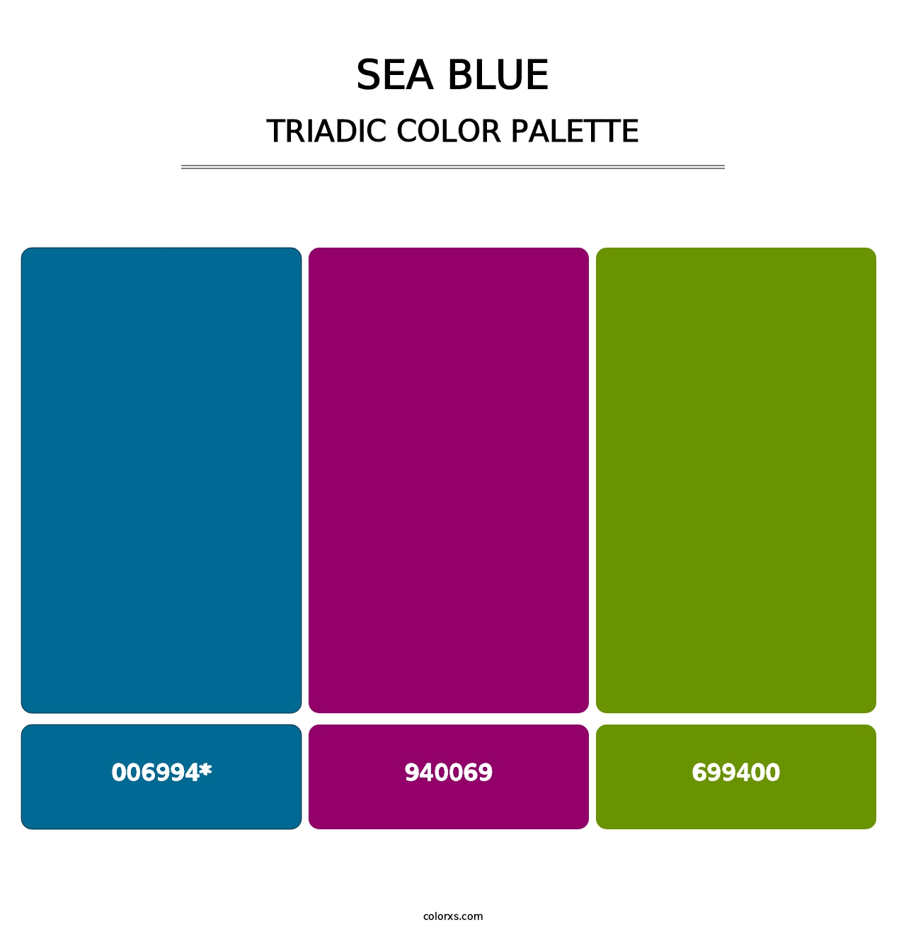 Sea Blue - Triadic Color Palette