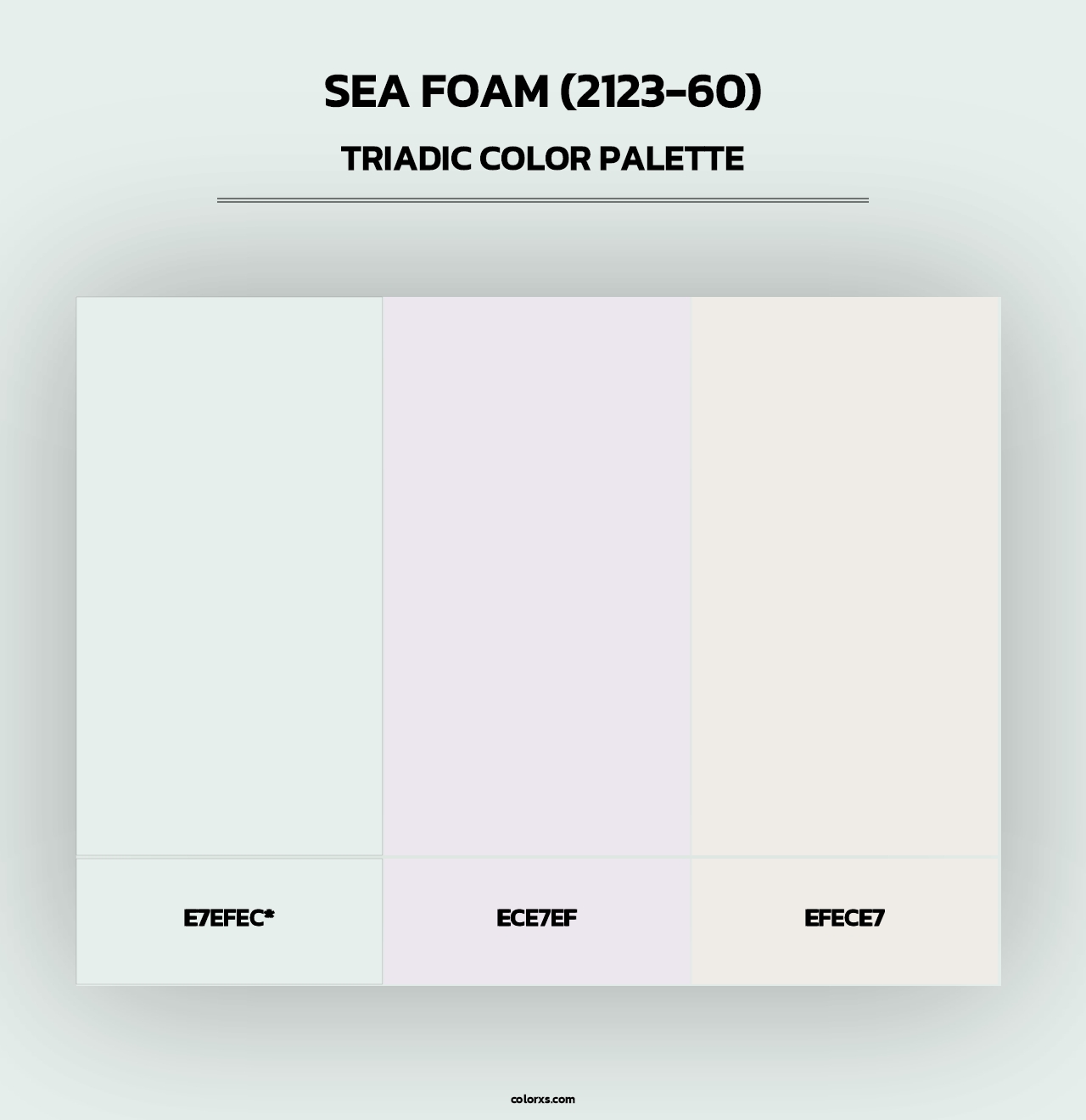 Sea Foam (2123-60) - Triadic Color Palette
