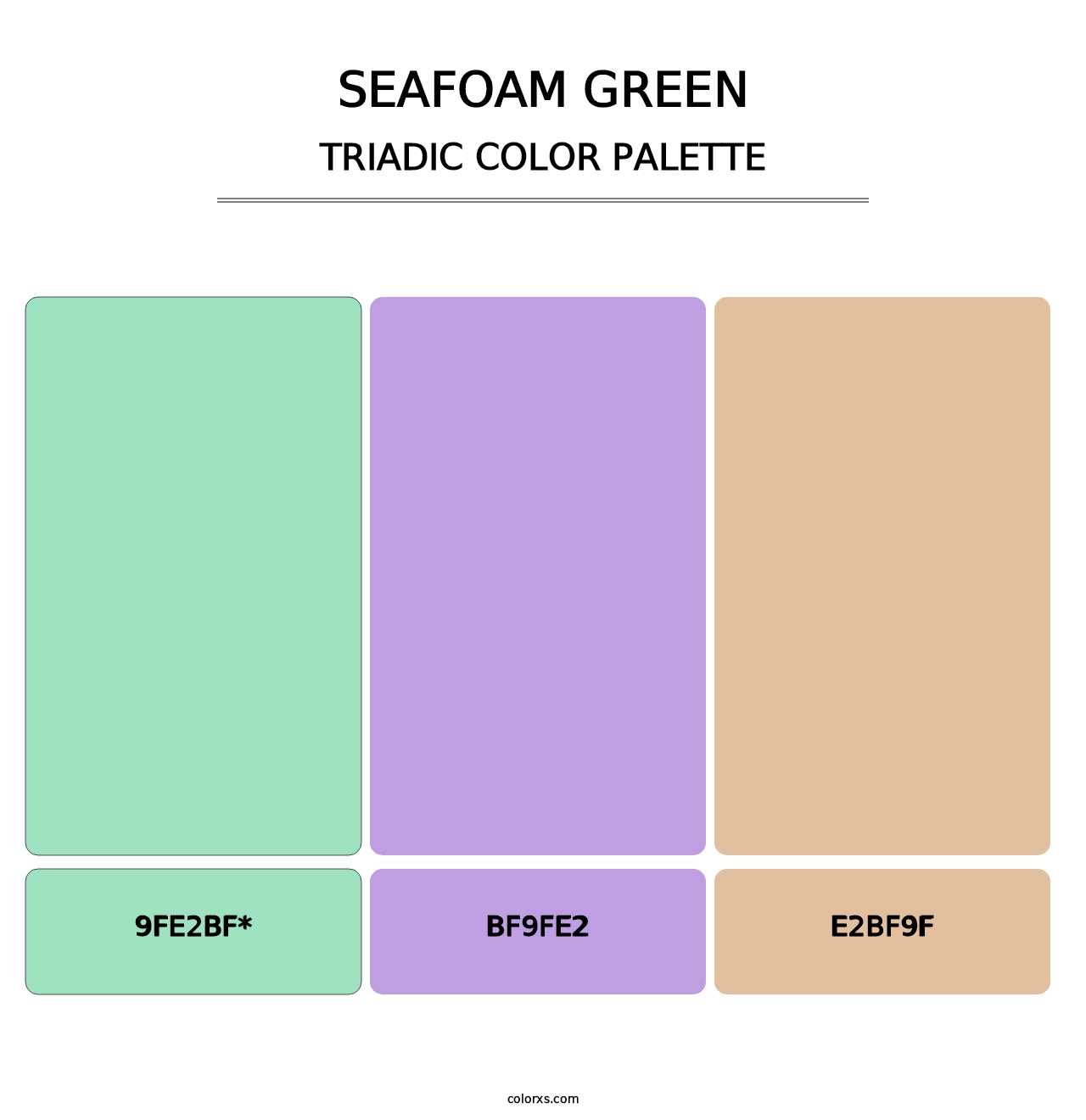 Seafoam Green - Triadic Color Palette