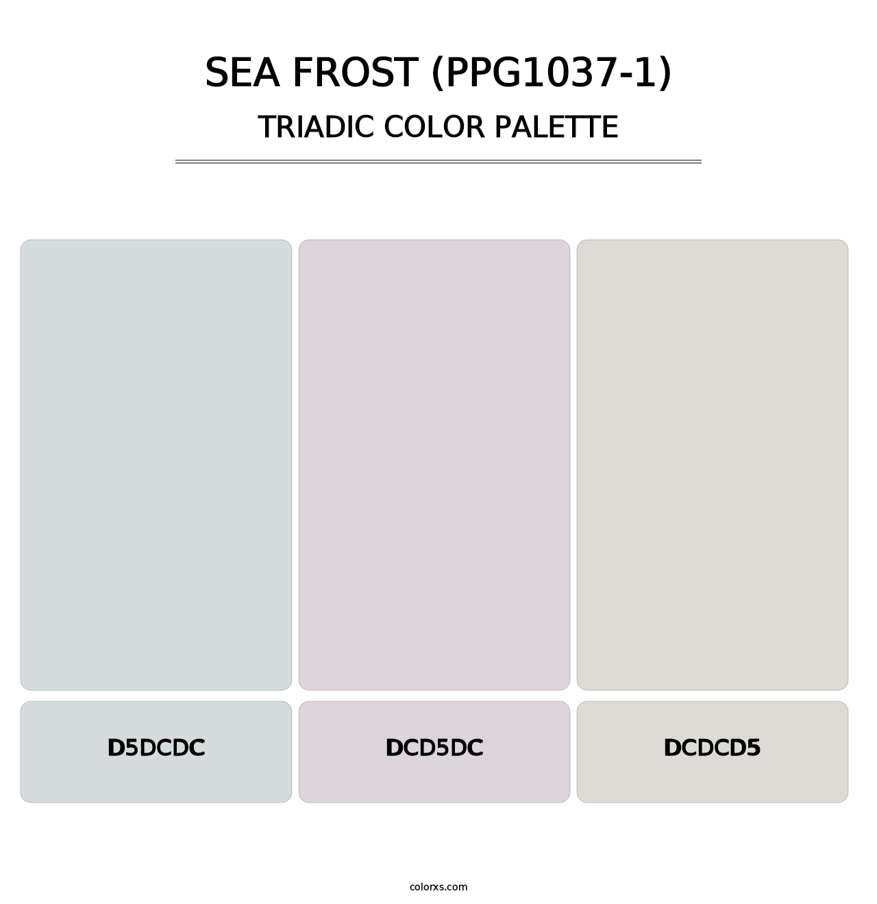 Sea Frost (PPG1037-1) - Triadic Color Palette