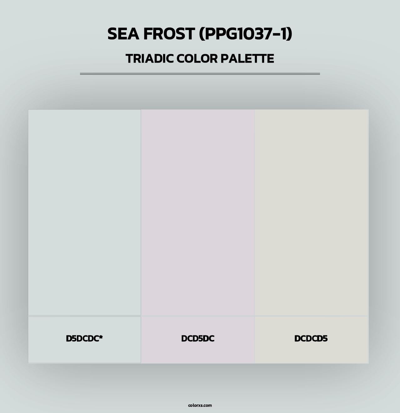 Sea Frost (PPG1037-1) - Triadic Color Palette