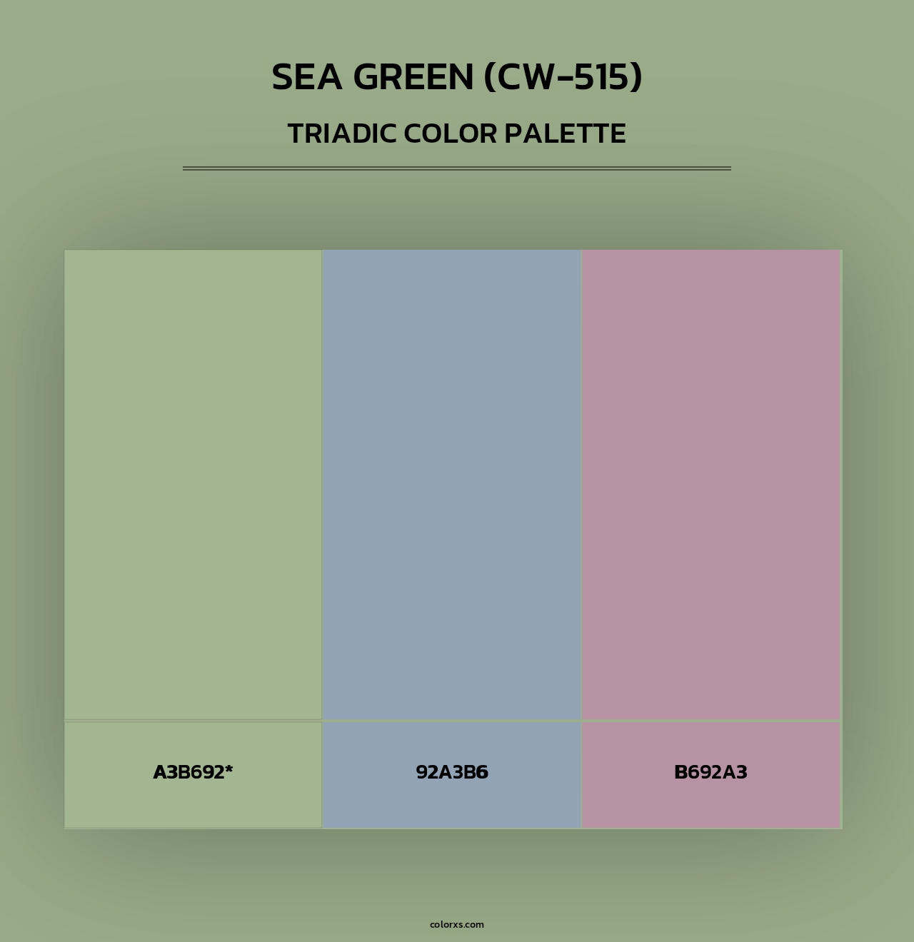 Sea Green (CW-515) - Triadic Color Palette