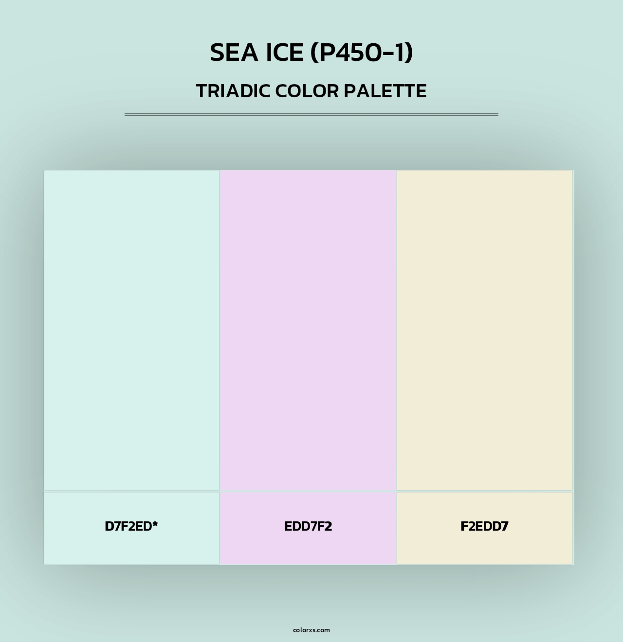 Sea Ice (P450-1) - Triadic Color Palette