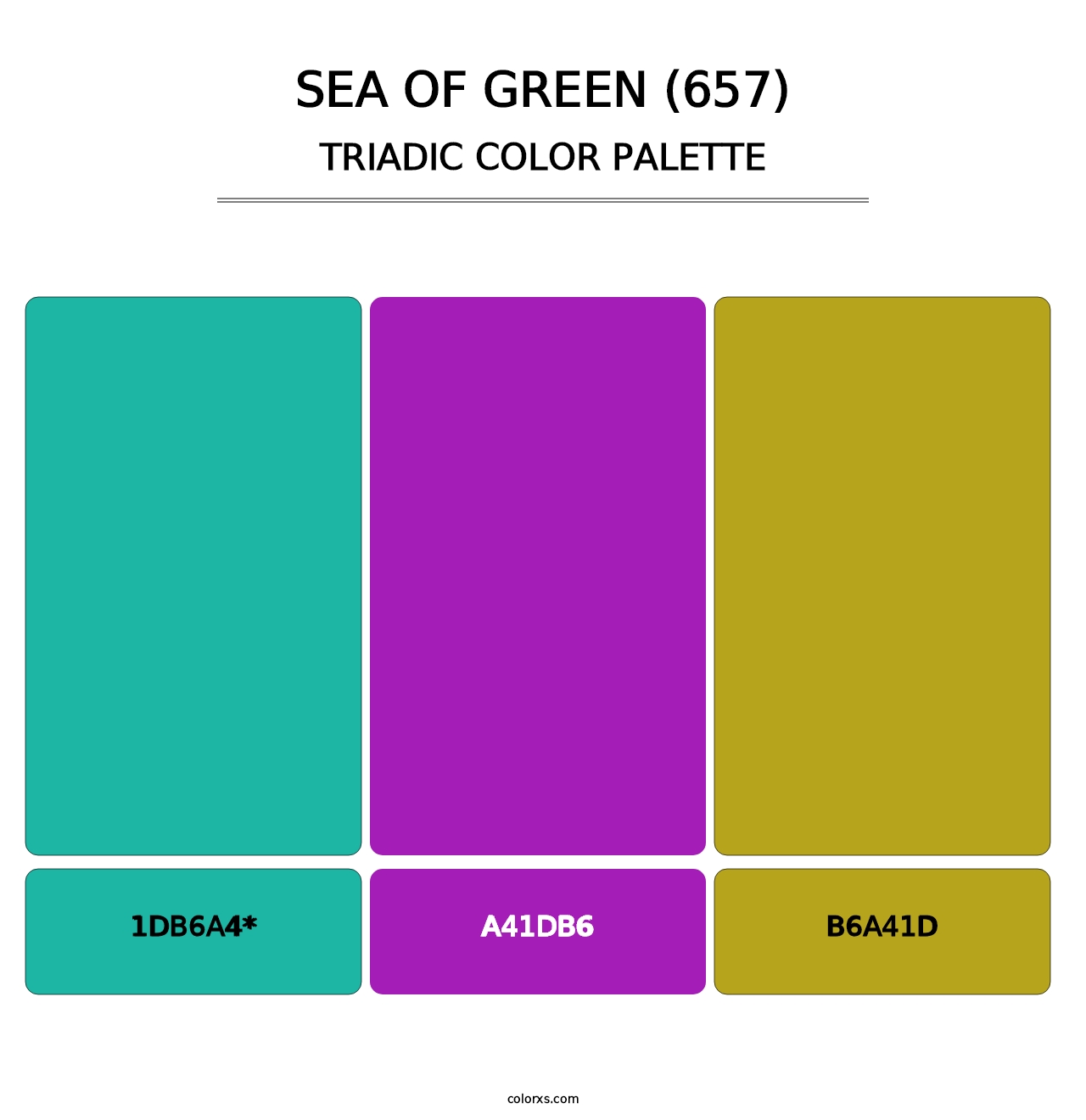 Sea of Green (657) - Triadic Color Palette