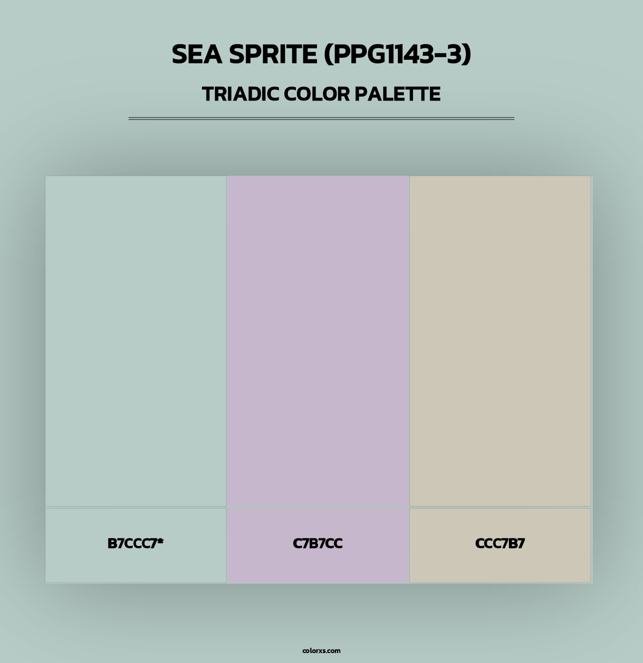Sea Sprite (PPG1143-3) - Triadic Color Palette