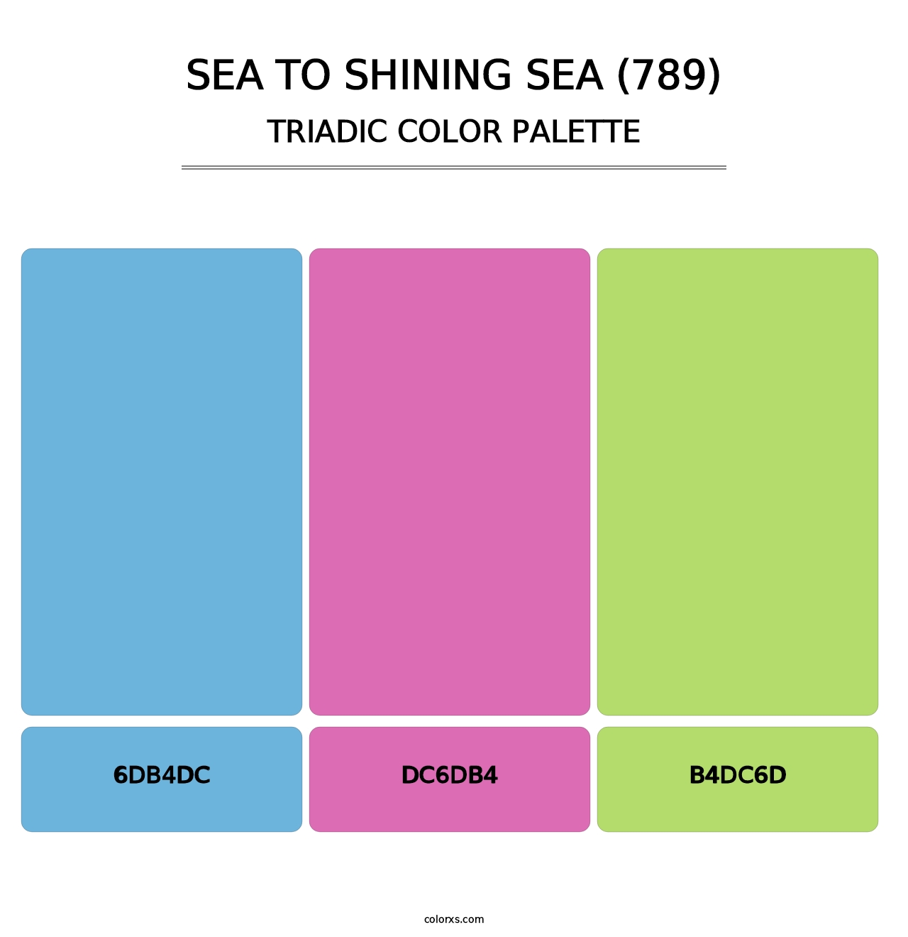 Sea to Shining Sea (789) - Triadic Color Palette