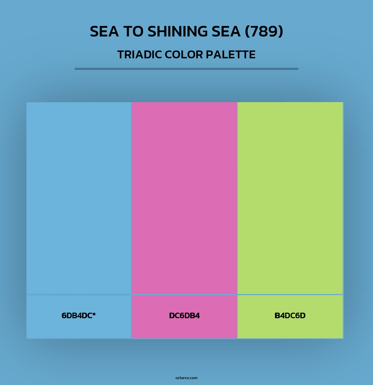 Sea to Shining Sea (789) - Triadic Color Palette