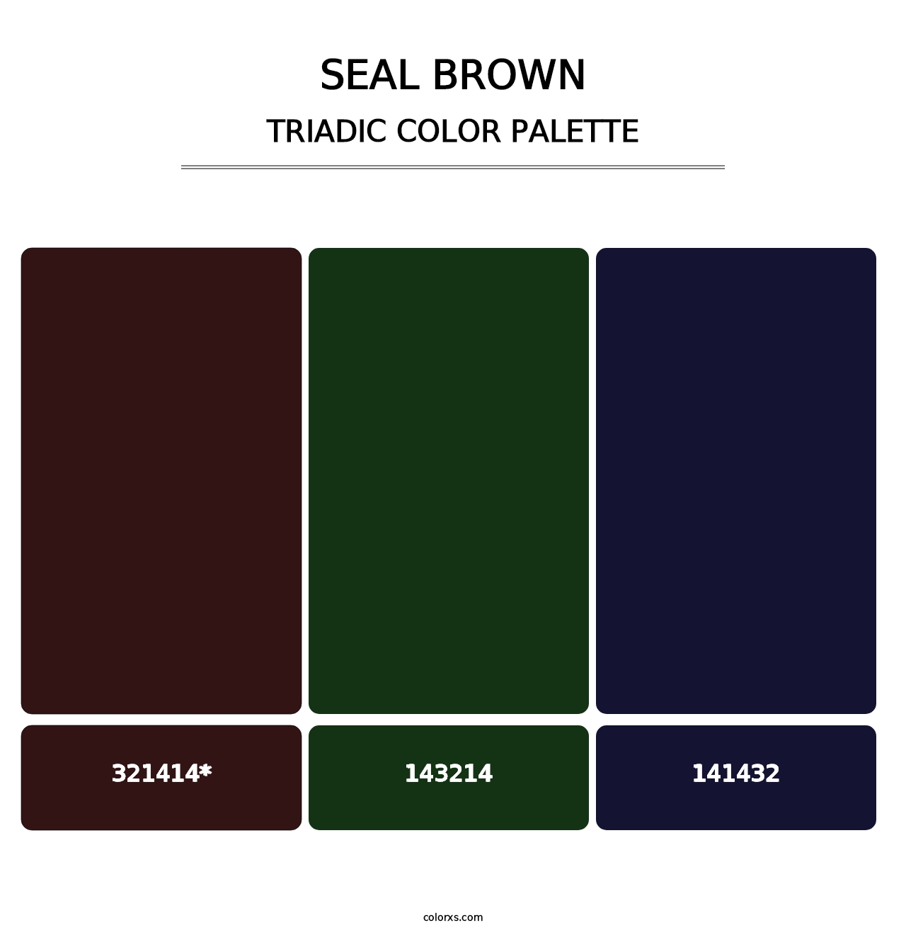 Seal brown - Triadic Color Palette