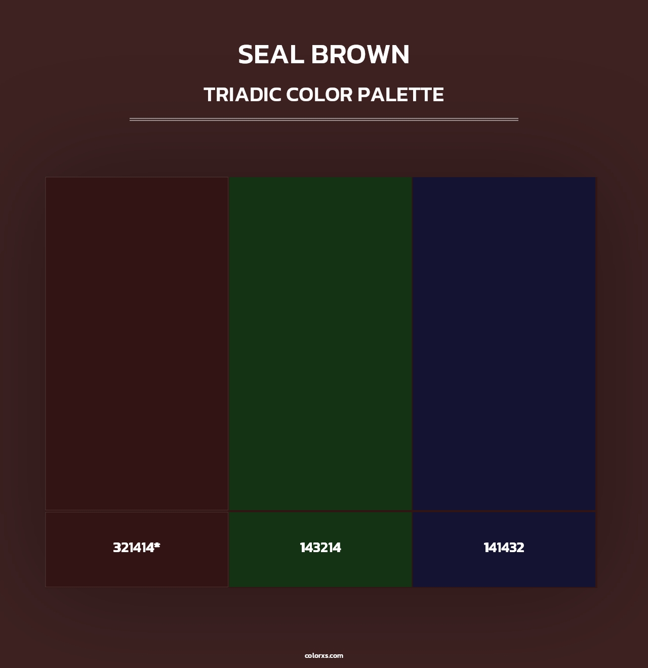 Seal brown - Triadic Color Palette
