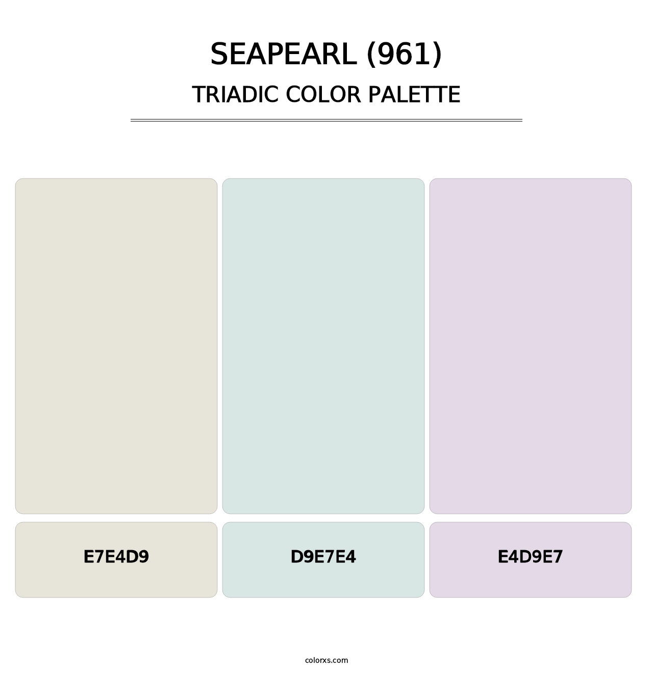 Seapearl (961) - Triadic Color Palette