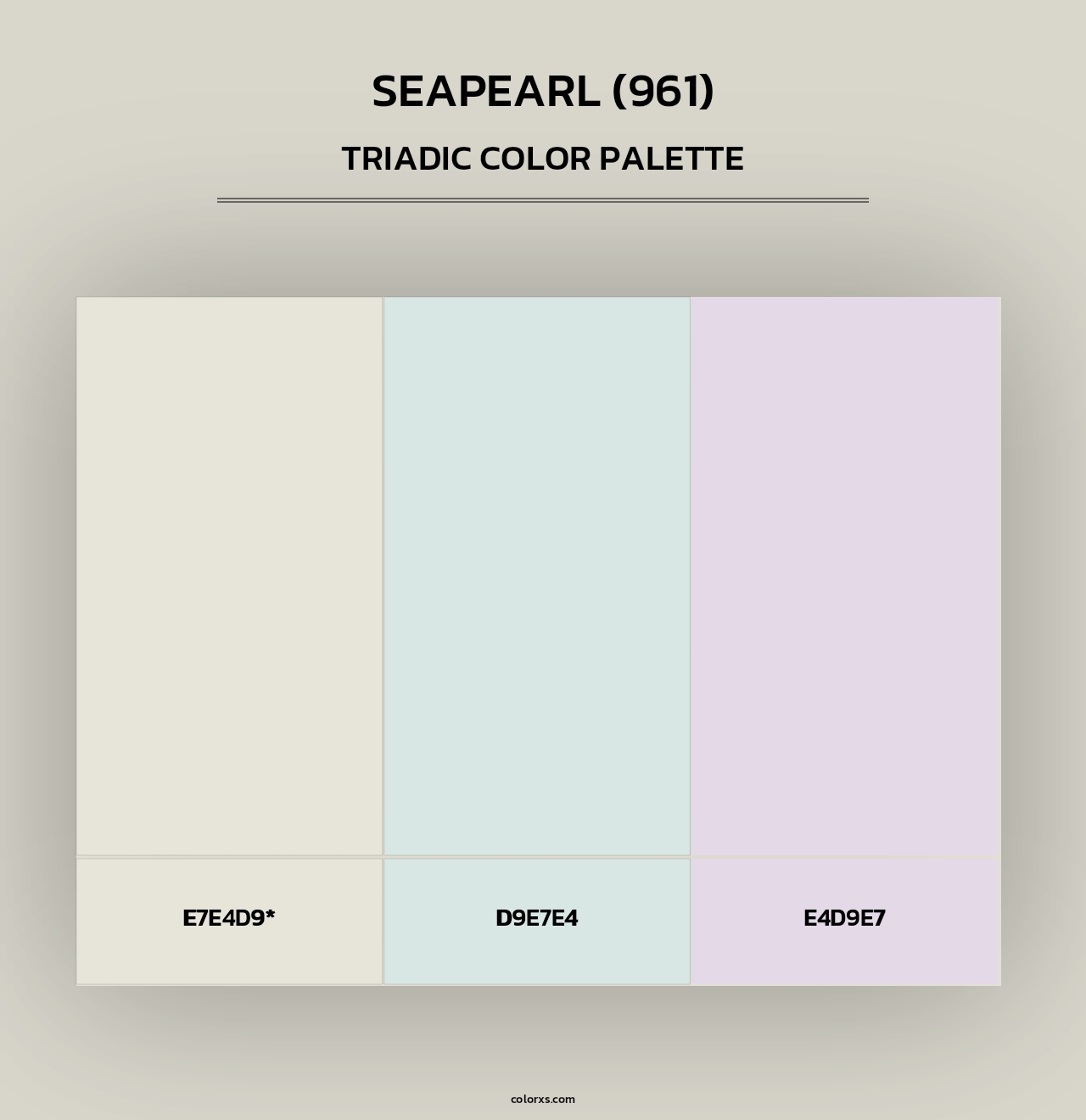 Seapearl (961) - Triadic Color Palette