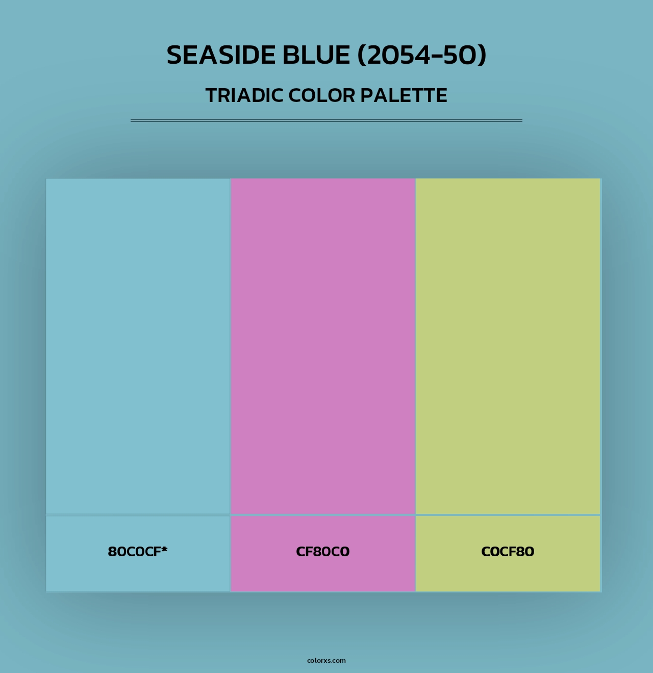Seaside Blue (2054-50) - Triadic Color Palette