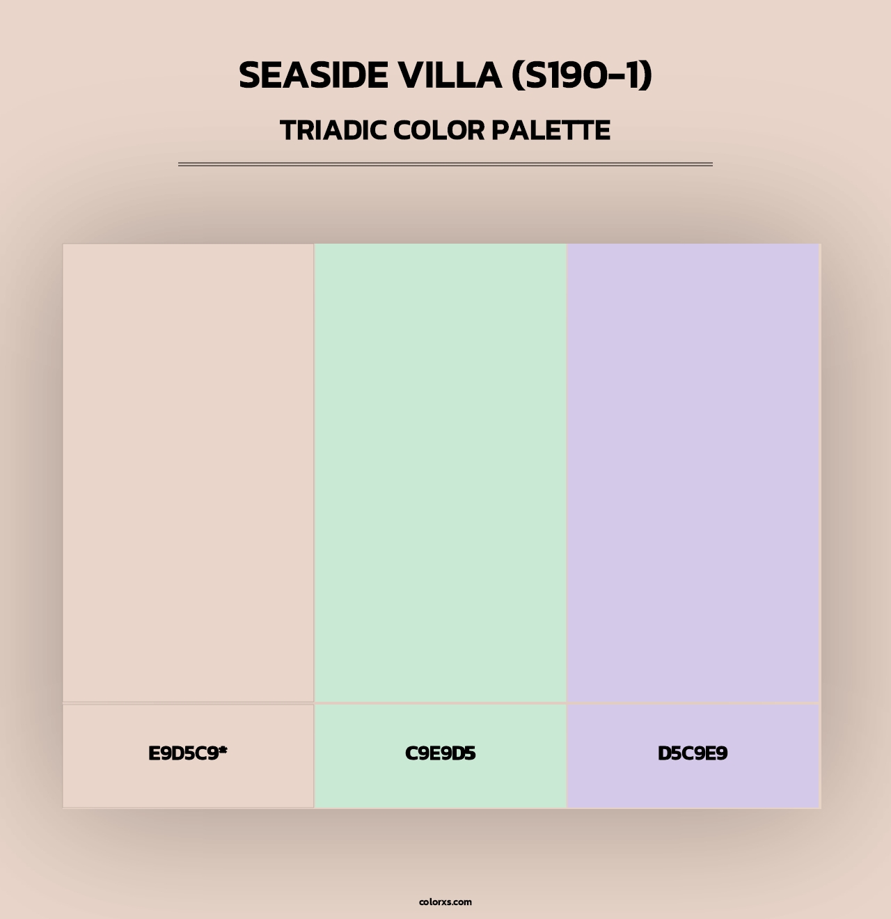 Seaside Villa (S190-1) - Triadic Color Palette