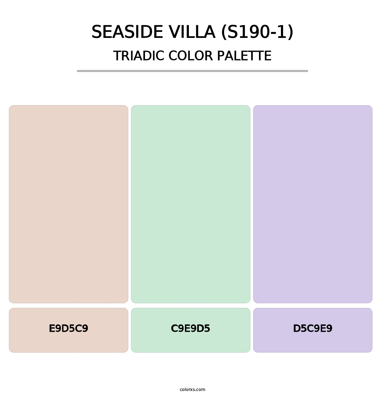 Seaside Villa (S190-1) - Triadic Color Palette