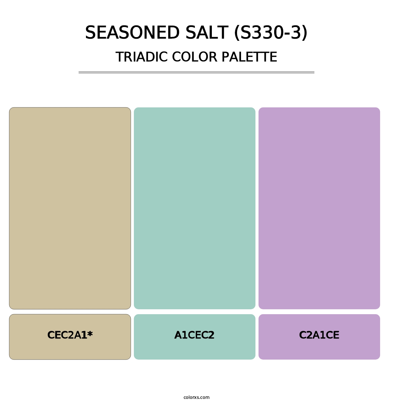Seasoned Salt (S330-3) - Triadic Color Palette