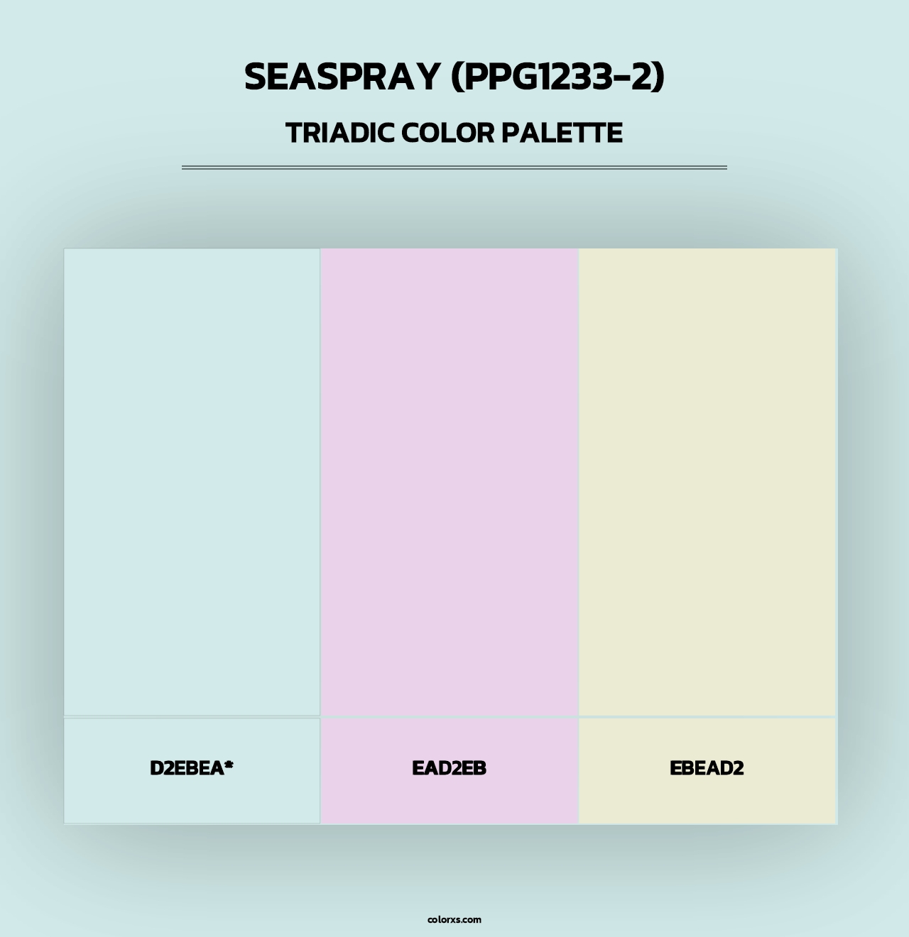 Seaspray (PPG1233-2) - Triadic Color Palette