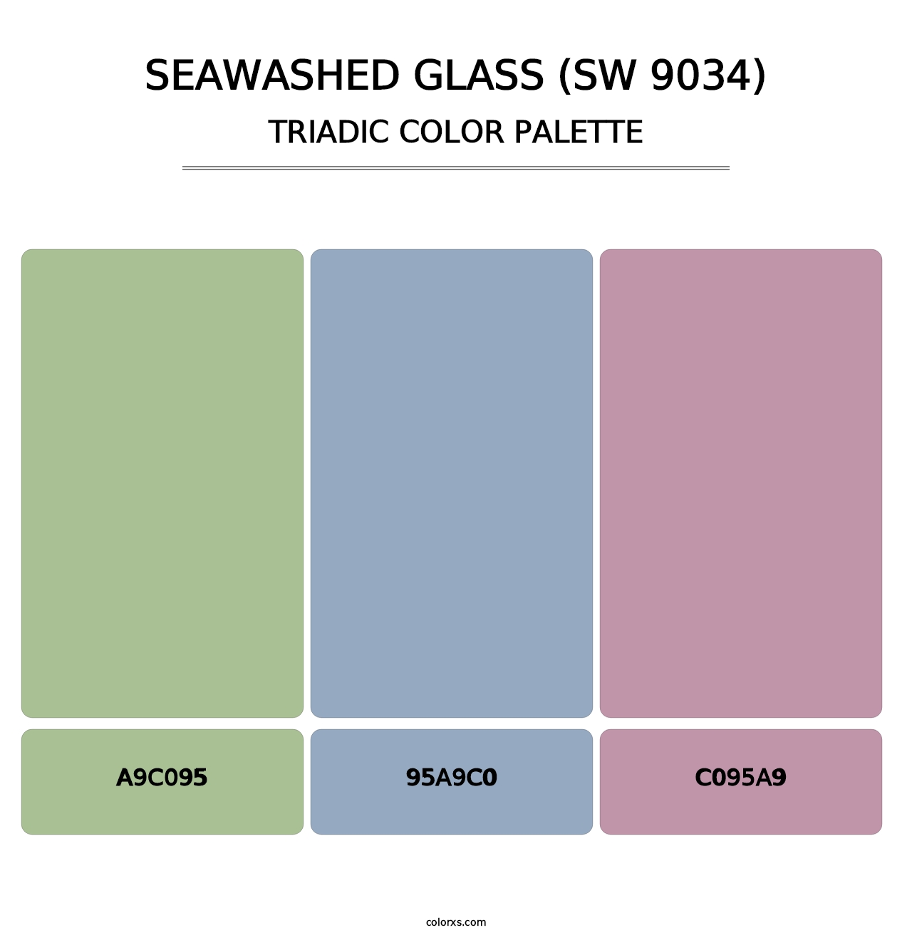 Seawashed Glass (SW 9034) - Triadic Color Palette