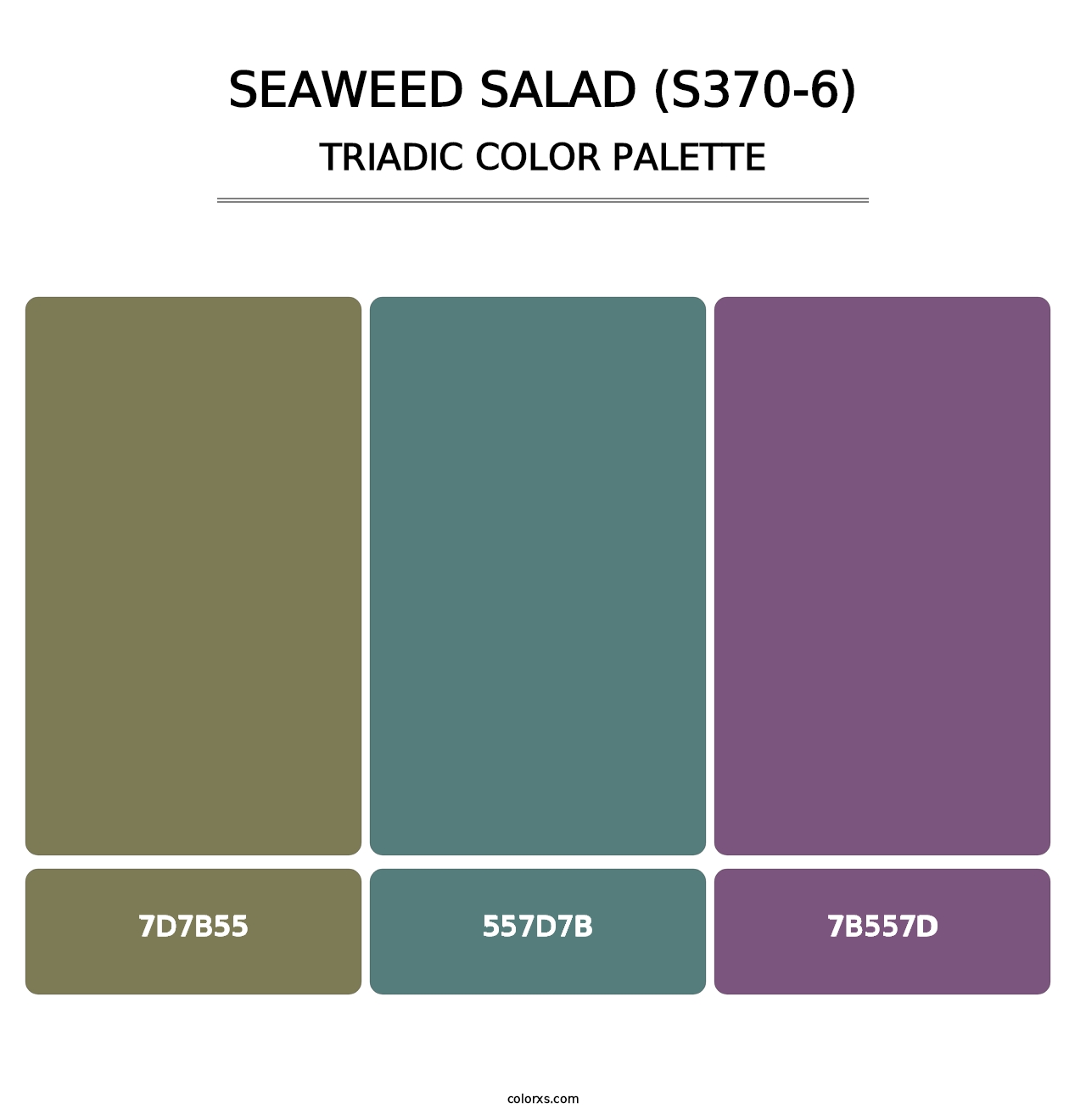Seaweed Salad (S370-6) - Triadic Color Palette
