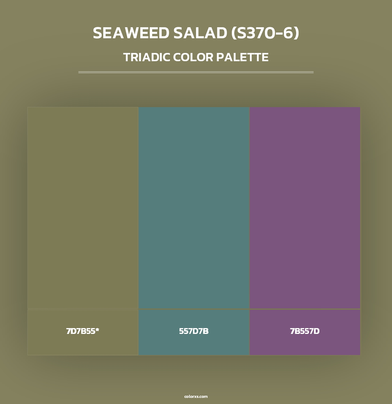 Seaweed Salad (S370-6) - Triadic Color Palette