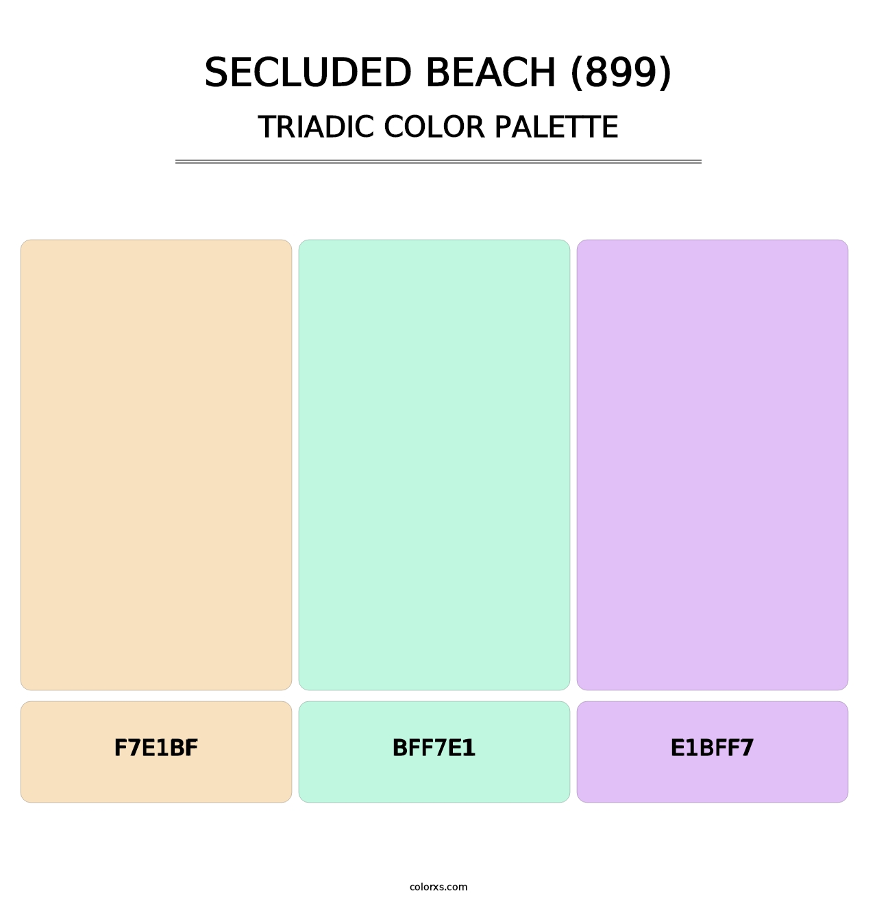 Secluded Beach (899) - Triadic Color Palette