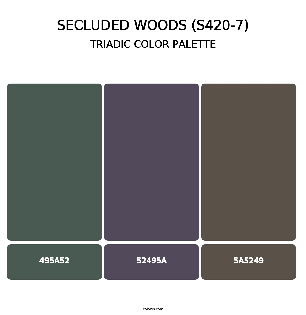 Secluded Woods (S420-7) - Triadic Color Palette