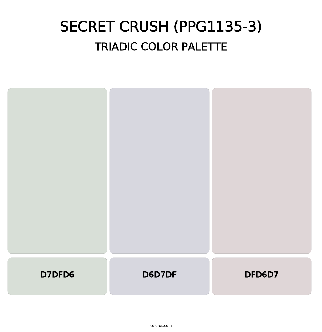 Secret Crush (PPG1135-3) - Triadic Color Palette