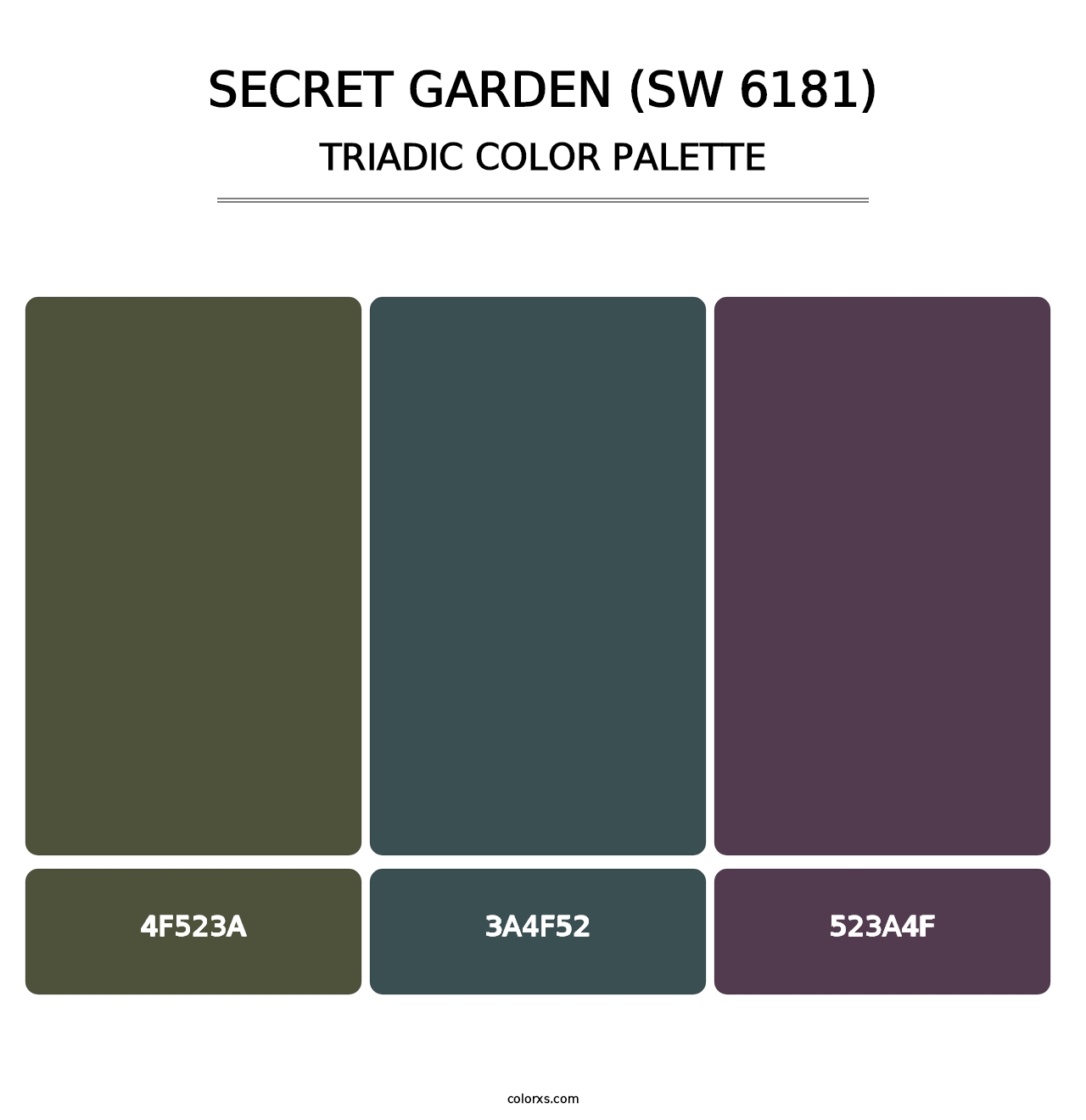 Secret Garden (SW 6181) - Triadic Color Palette