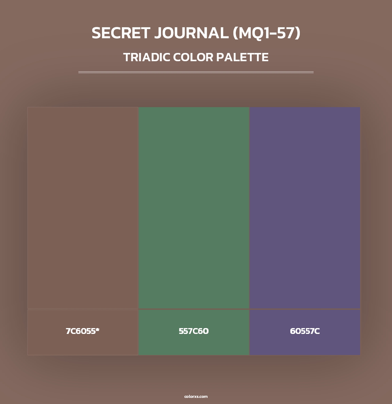 Secret Journal (MQ1-57) - Triadic Color Palette