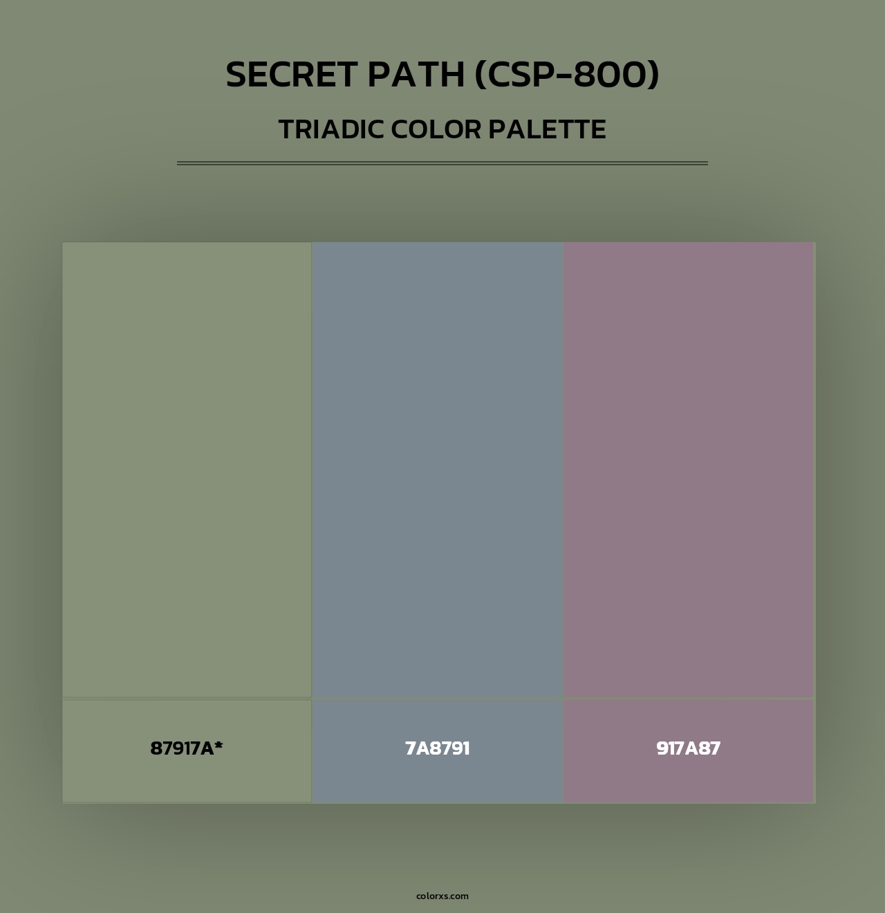 Secret Path (CSP-800) - Triadic Color Palette