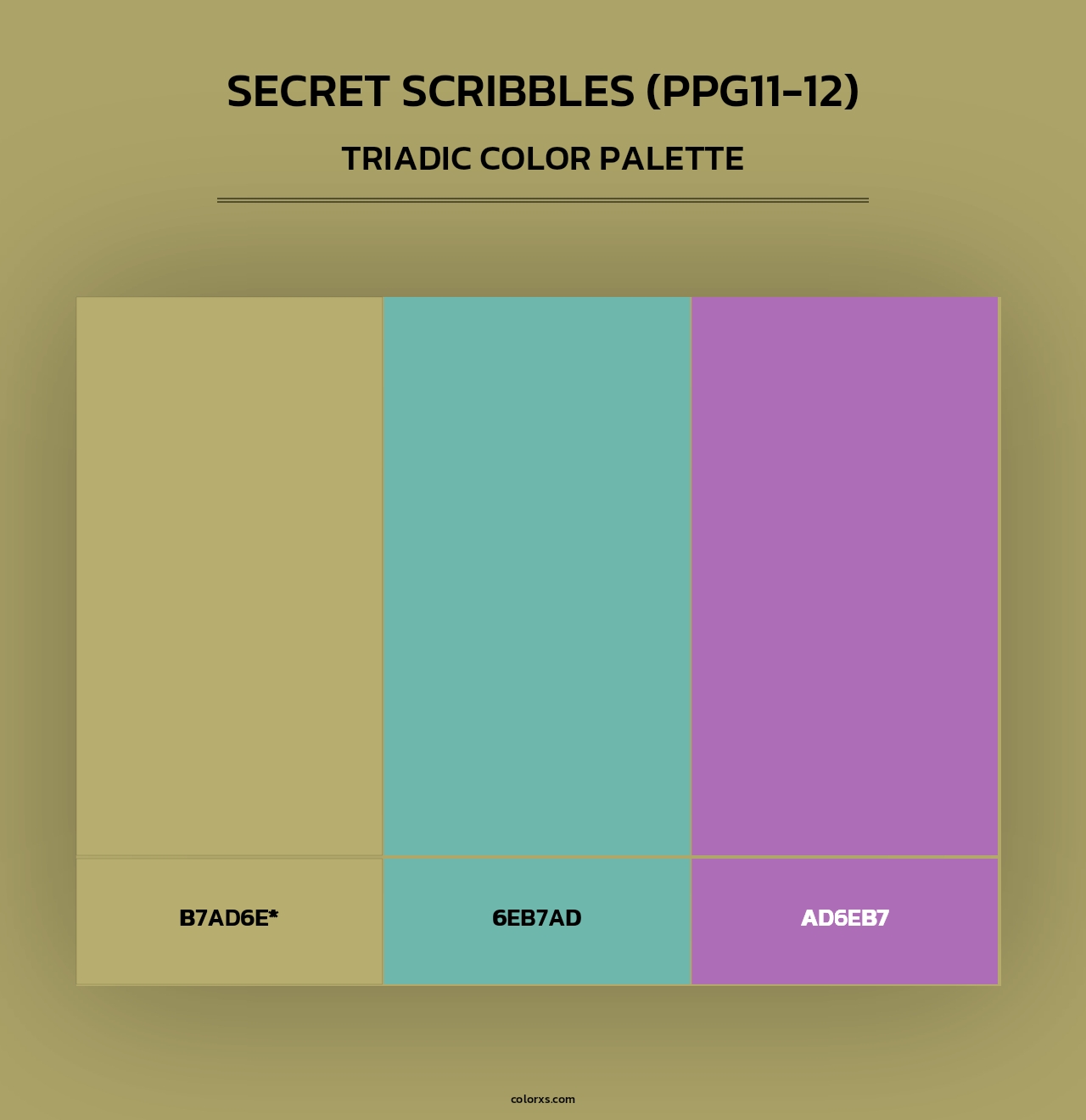 Secret Scribbles (PPG11-12) - Triadic Color Palette