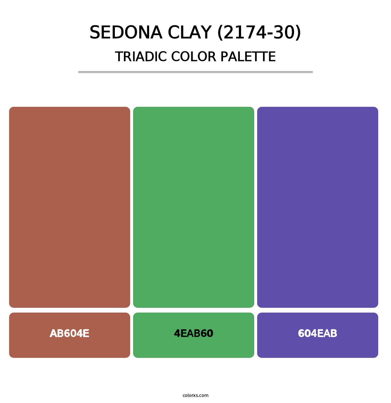 Sedona Clay (2174-30) - Triadic Color Palette