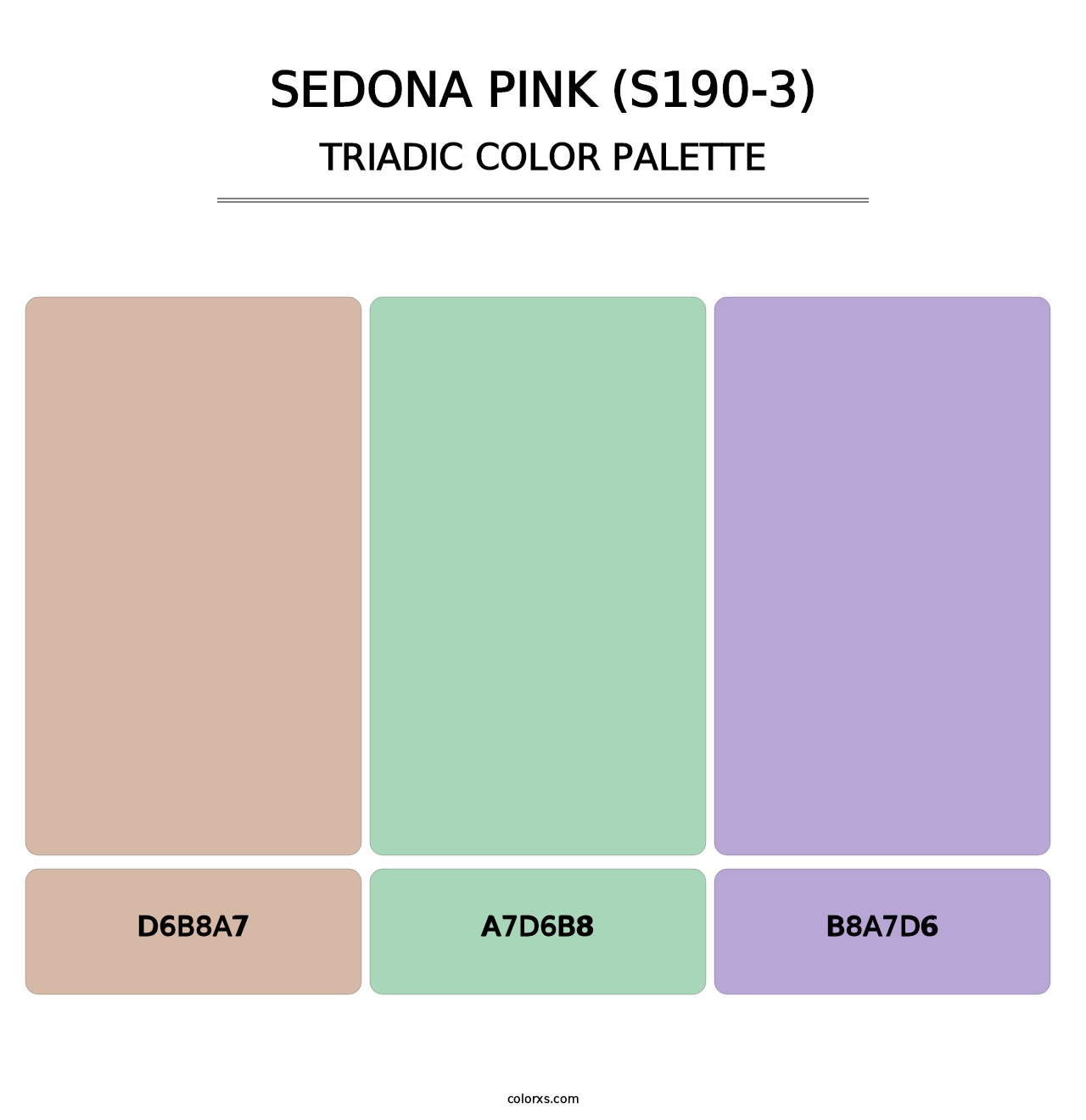 Sedona Pink (S190-3) - Triadic Color Palette