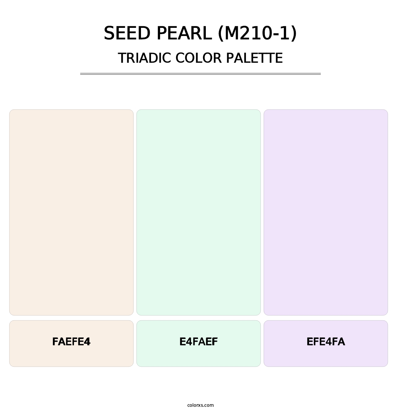 Seed Pearl (M210-1) - Triadic Color Palette
