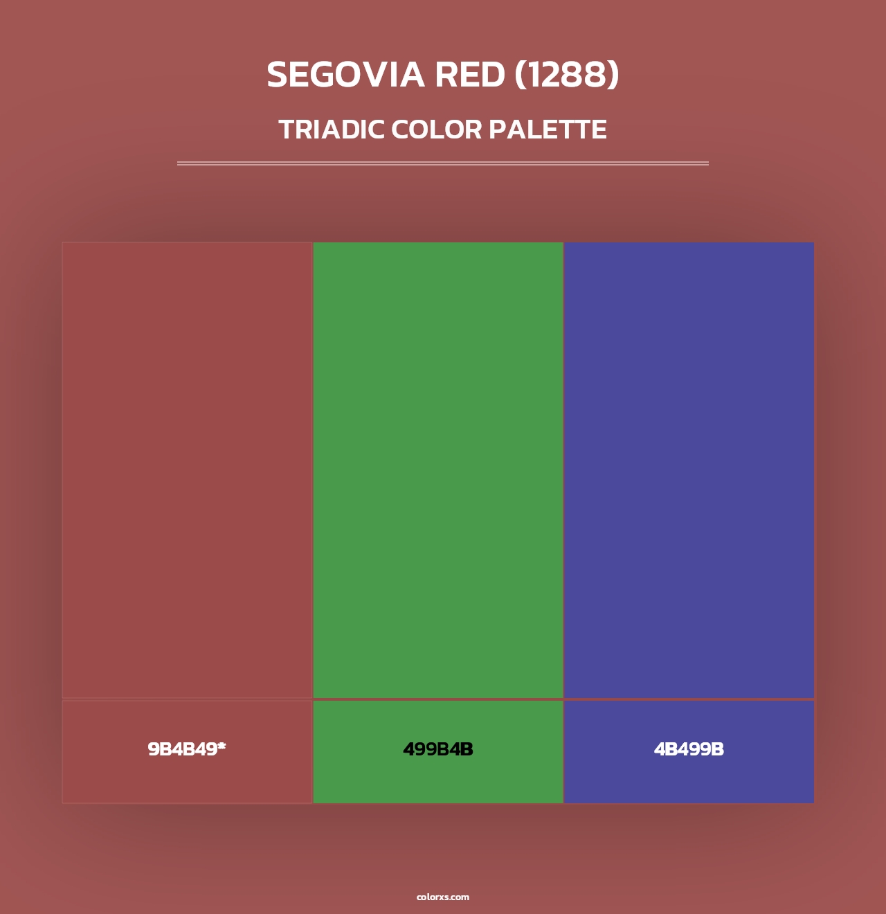 Segovia Red (1288) - Triadic Color Palette