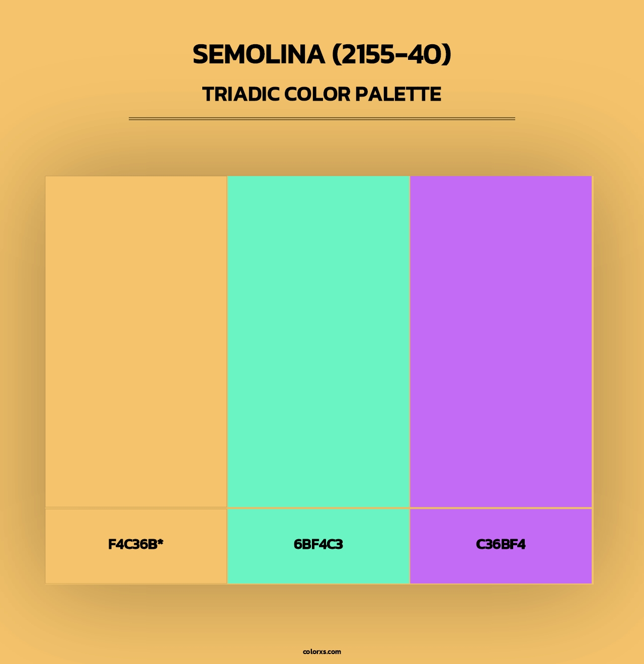 Semolina (2155-40) - Triadic Color Palette