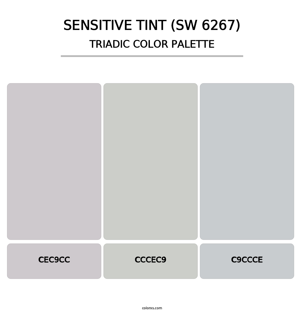 Sensitive Tint (SW 6267) - Triadic Color Palette