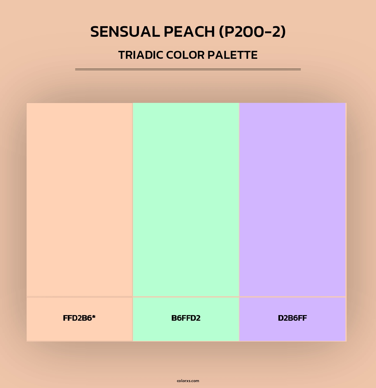Sensual Peach (P200-2) - Triadic Color Palette