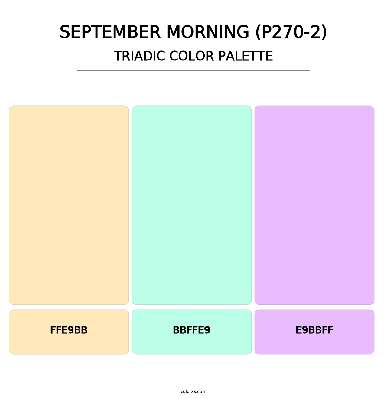 September Morning (P270-2) - Triadic Color Palette
