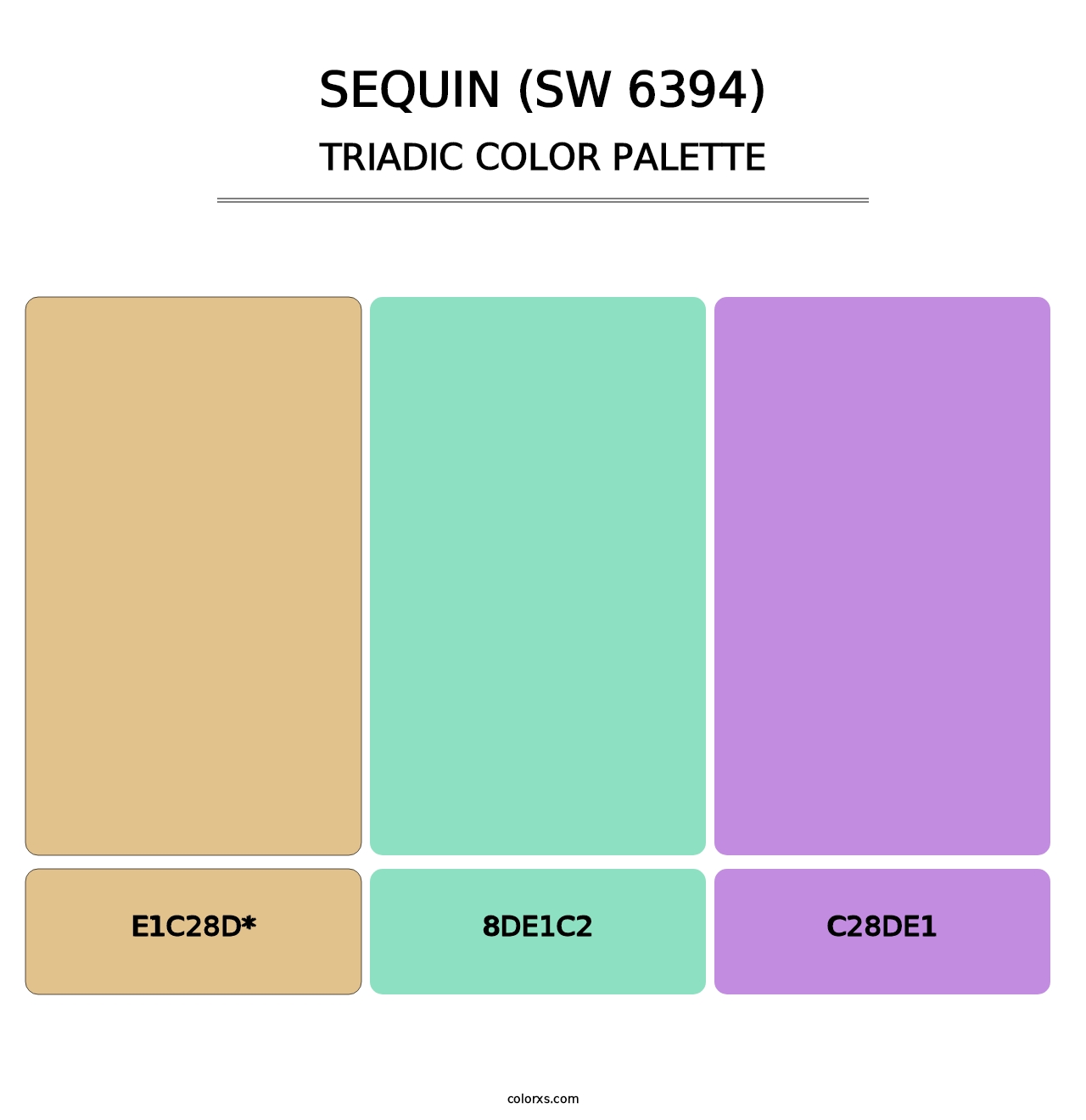 Sequin (SW 6394) - Triadic Color Palette